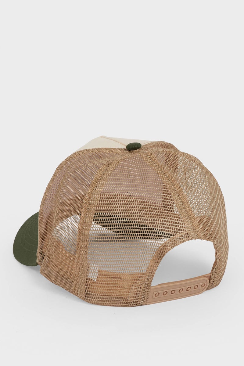DeFacto Green Man Man Label Printed Denim Baseball Cap Casual - Image 4